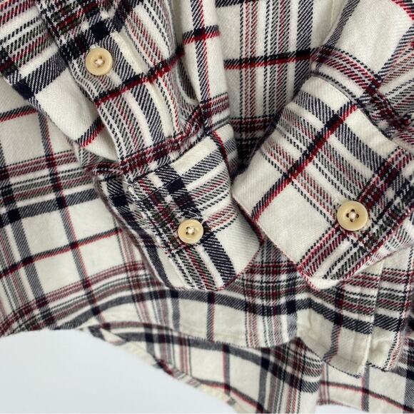 Madewell Women Shirt Flannel Relaxed Straight-Hem Button-Up Plaid Oversized XS - Picture 6 of 8